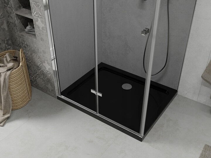 Dušas kabīne Mexen Lima ar paliktni un sifonu, Graphite+Black/Chrome, 80x80,100,120 cm cena un informācija | Dušas kabīnes | 220.lv