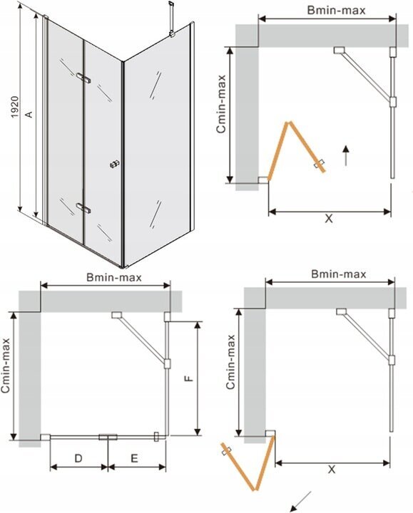 Dušas kabīne Mexen Lima ar paliktni un sifonu, Graphite+White/Chrome, 80x70,80,90,100,110,120 cm цена и информация | Dušas kabīnes | 220.lv