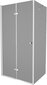 Dušas kabīne Mexen Lima ar paliktni un sifonu, Graphite+White/Chrome, 90x70,80,90,100,110,120 cm cena un informācija | Dušas kabīnes | 220.lv