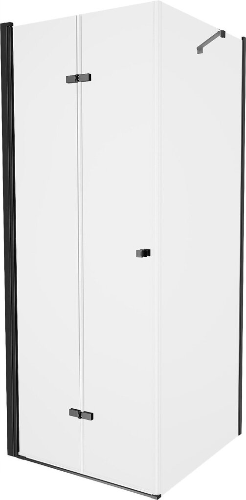 Dušas kabīne Mexen Lima ar paliktni un sifonu, Black+White/Black, 80x70,80,90,100,110,120 cm cena un informācija | Dušas kabīnes | 220.lv