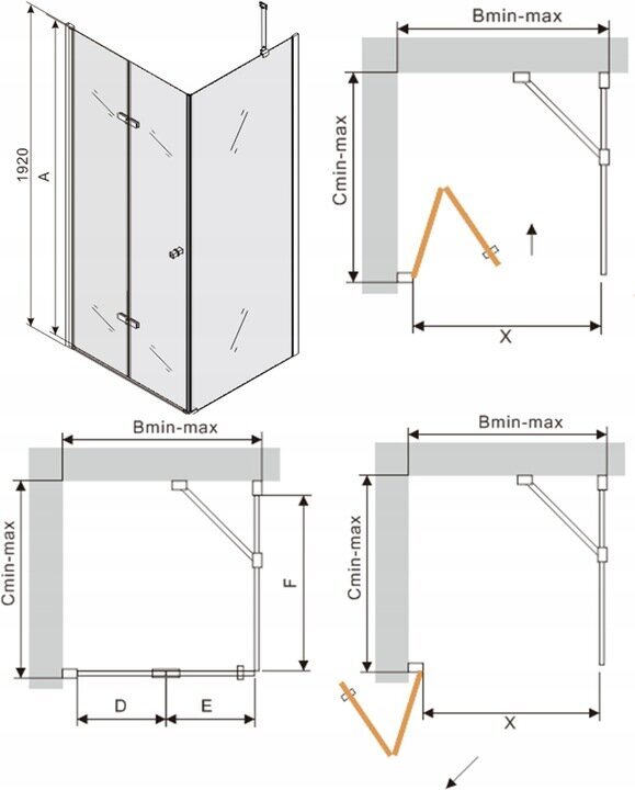 Dušas kabīne Mexen Lima ar paliktni un sifonu, Black+White/Black, 90x70,80,90,100,110,120 cm cena un informācija | Dušas kabīnes | 220.lv