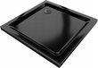 Kvadrāta dušas paliktnis Mexen Flat Slim ar sifonu, Black, 70x70,80x80,90x90,100x100 cm cena un informācija | Dušas paliktņi | 220.lv