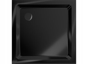 Kvadrāta dušas paliktnis Mexen Flat Slim ar sifonu, Black, 70x70,80x80,90x90,100x100 cm cena un informācija | Dušas paliktņi | 220.lv