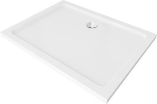 Taisnstūra dušas paliktnis Mexen Flat Slim ar sifonu, White+Chrome, 90x70,80 cm цена и информация | Душевые поддоны | 220.lv