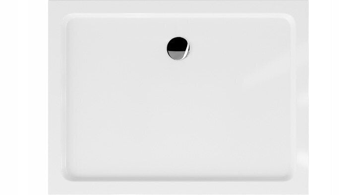 Taisnstūra dušas paliktnis Mexen Flat Slim ar sifonu, White+Chrome, 90x70,80 cm cena un informācija | Dušas paliktņi | 220.lv