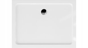 Taisnstūra dušas paliktnis Mexen Flat Slim ar sifonu, White+Chrome, 110x70,80,90,100 cm цена и информация | Душевые поддоны | 220.lv