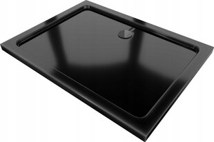 Taisnstūra dušas paliktnis Mexen Flat Slim ar sifonu, Black, 100x70,80,90 cm цена и информация | Душевые поддоны | 220.lv
