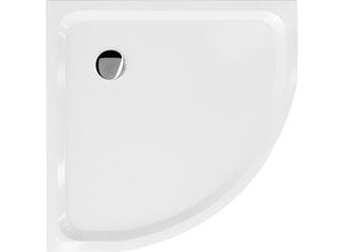 Pusapaļš dušas paliktnis Mexen Flat Slim ar sifonu, White+Chrome, 70x70, 80x80, 90x90 cm cena un informācija | Dušas paliktņi | 220.lv
