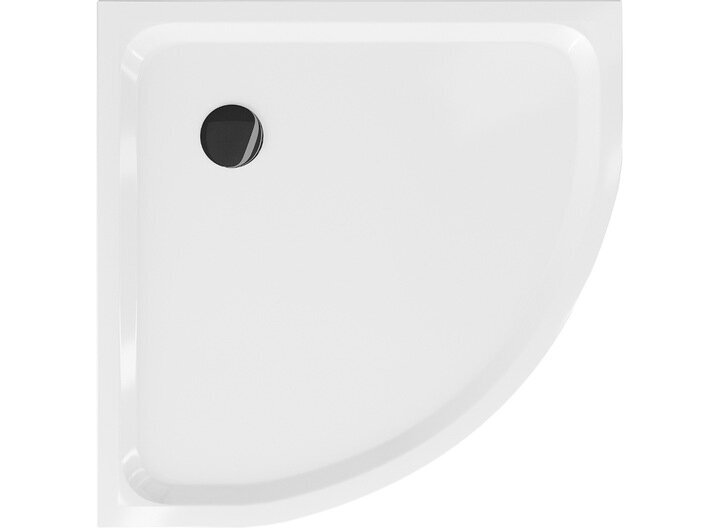 Pusapaļš dušas paliktnis Mexen Flat Slim ar sifonu, White+Black, 70x70,80x80,90x90,100x100 cm cena un informācija | Dušas paliktņi | 220.lv