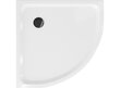 Pusapaļš dušas paliktnis Mexen Flat Slim ar sifonu, White+Black, 70x70,80x80,90x90,100x100 cm cena un informācija | Dušas paliktņi | 220.lv