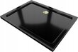 Taisnstūra dušas paliktnis Mexen Flat Slim ar sifonu, Black+Gold, 130x70,80,90,100 cm cena un informācija | Dušas paliktņi | 220.lv
