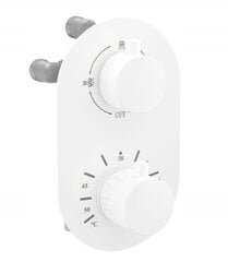 Zemapmetuma dušas un vannas komplekts ar termostatu Mexen Kai 7in1, 25 cm, White cena un informācija | Dušas komplekti un paneļi | 220.lv