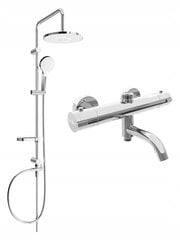 Vannas-dušas sistēma ar termostata jaucējkrānu Mexen Erik Kai 2, Chrome cena un informācija | Dušas komplekti un paneļi | 220.lv