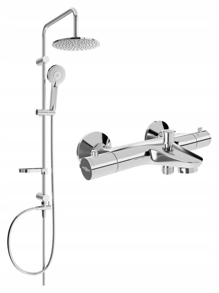 Vannas-dušas sistēma ar termostata jaucējkrānu Mexen Carl Nox, Chrome цена и информация | Dušas komplekti un paneļi | 220.lv