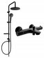 Vannas-dušas sistēma ar termostata jaucējkrānu Mexen Erik Nox, Black цена и информация | Dušas komplekti un paneļi | 220.lv