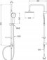 Vannas-dušas sistēma ar termostata jaucējkrānu Mexen Carl Kai, Black cena un informācija | Dušas komplekti un paneļi | 220.lv