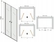 Dušas durvis Mexen Pretoria Duo, 170 cm, 180 cm cena un informācija | Dušas durvis, dušas sienas | 220.lv