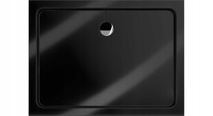 Taisnstūra dušas paliktnis Mexen Flat Slim ar sifonu, Black+Chrome, 100x80,90 cm цена и информация | Душевые поддоны | 220.lv