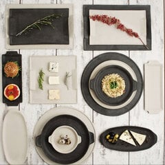 поднос для закусок Quid Mineral Керамика Чёрный (6 штук) (35 x 23 cm) цена и информация | Посуда, тарелки, обеденные сервизы | 220.lv
