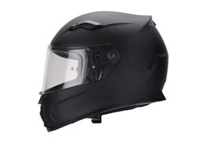 Slēgta moto ķivere DUOMO matētā melnā krāsā ar papildus vizieri + bezmaksas dāvana cena un informācija | Moto ķiveres | 220.lv
