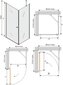 Dušas kabīne Mexen Pretoria ar paliktni un sifonu, 80x70,80,90,100 cm цена и информация | Dušas kabīnes | 220.lv