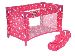 Кукольная кровать с белыми звездами цена и информация | Игрушки для девочек | 220.lv