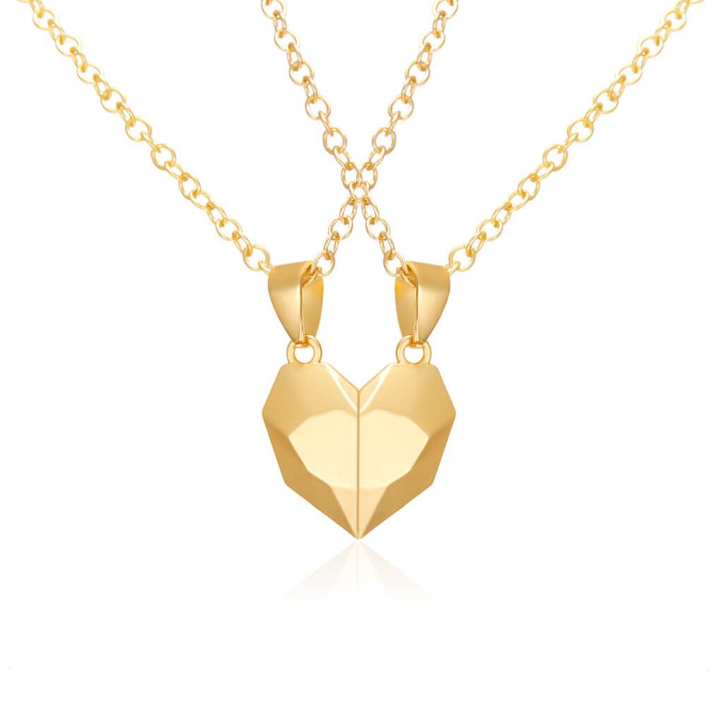 Sirds formas zelta divdaļīga kaklarota ar magnētisku aizdari цена и информация | Kaklarotas | 220.lv