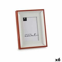 Foto rāmis Stikls Sarkans Balts Plastmasa (2,5 x 21 x 16 cm) (6 gb.) cena un informācija | Foto rāmji, foto albumi | 220.lv