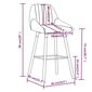 vidaXL bāra krēsli, 2 gab., tumši pelēks audums cena un informācija | Virtuves un ēdamistabas krēsli | 220.lv