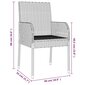 vidaXL dārza krēsli, 2 gab., ar matračiem, PE rotangpalma, melni цена и информация | Dārza krēsli | 220.lv