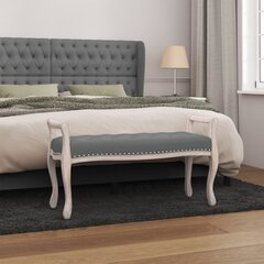 vidaXL sols, 110x45x60 cm, tumši pelēks audums цена и информация | Полки для обуви, банкетки | 220.lv