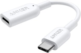 Anker USB-C par zibens audio adapteri (tikai audio, bez uzlādes jaudas) (baltā krāsā) cena un informācija | Adapteri un USB centrmezgli | 220.lv