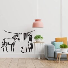Vinila sienas uzlīme Banksy Zebra Stripes grafiti uzlīmes interjera dekors - 160 x 109 cm cena un informācija | Dekoratīvās uzlīmes | 220.lv