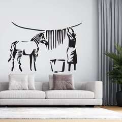 Виниловая наклейка на стену Banksy Zebra Stripes Стикер-граффити Декор интерьера - 160 х 109 см цена и информация | Декоративные наклейки | 220.lv