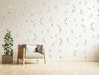 Vinila sienas uzlīmes Green Leaves Olive Branch Botāniskais dekors - 125 gab cena un informācija | Dekoratīvās uzlīmes | 220.lv