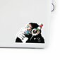 Vinila uzlīme Monkey Banksy - Tumsā mirdzoša uzlīme – 7,6 x 5,5 cm cena un informācija | Dekoratīvās uzlīmes | 220.lv