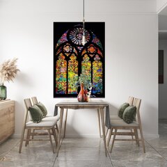 Banksy plakātu baznīcas vitrāžas un lūdzošā zēna plakāts interjera dekorēšanai - 120 x 70 cm цена и информация | Картины | 220.lv