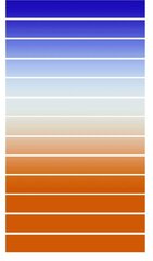 Kāpņu vinila uzlīmes ar gradientu krāsām no zilas līdz oranžai interjera dekoram cena un informācija | Dekoratīvās uzlīmes | 220.lv