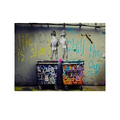 Banksy Life Настенный печатный холст Граффити холст Декор интерьера - 120 х 80 см цена и информация | Картины | 220.lv