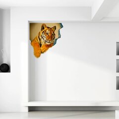 Vinila 3D uzlīme uz sienas ar tīģera uzlīmi ar tīģera interjera dekoru - 60 x 60 cm цена и информация | Декоративные наклейки | 220.lv