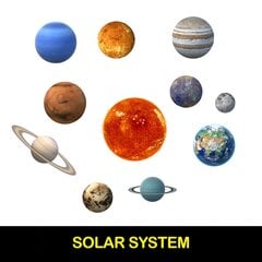 Vinila uzlīmes, kas ir gaismas planētas atstarojošo uzlīmju tumsā, Saules sistēma interjera dekoru cena un informācija | Dekoratīvās uzlīmes | 220.lv