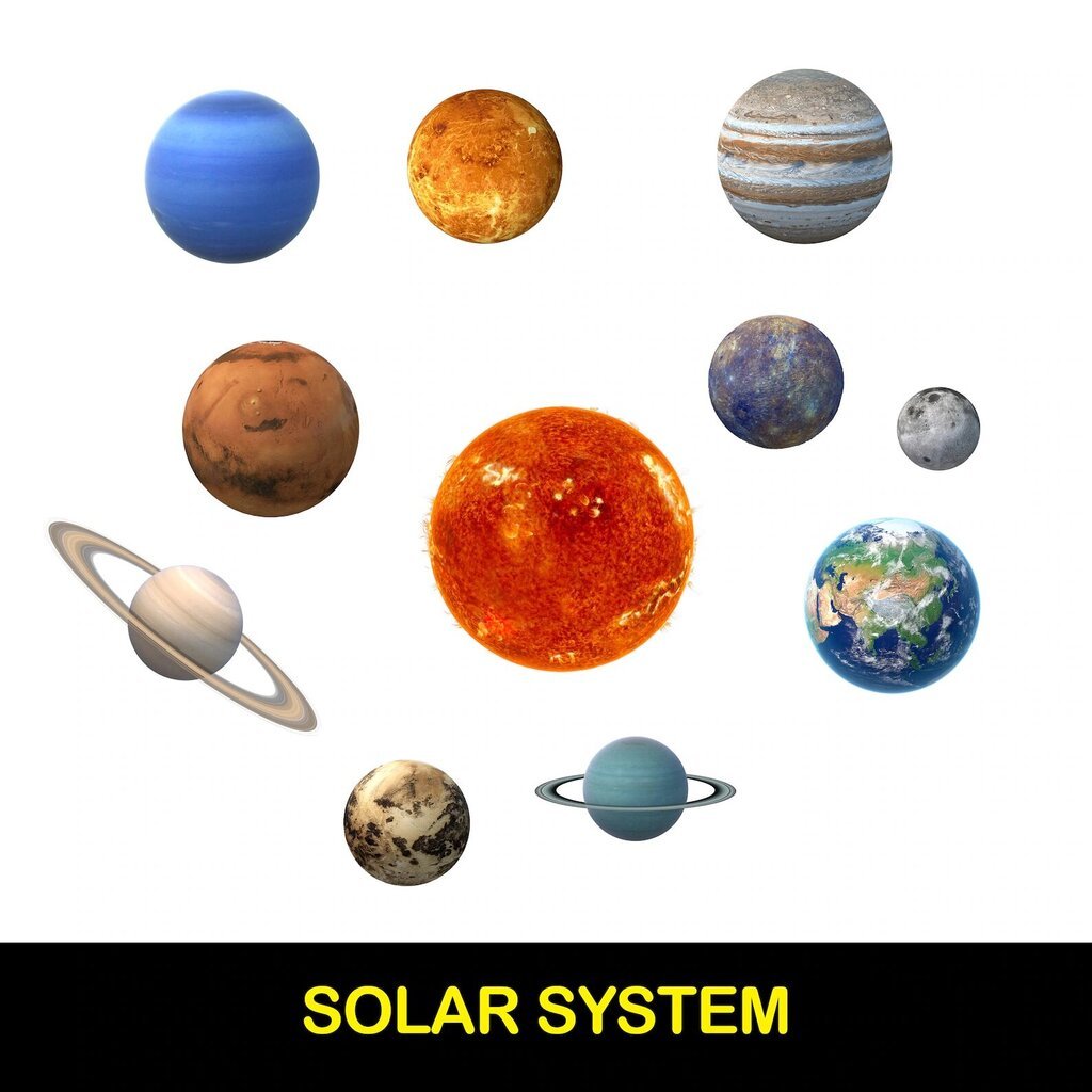 Vinila uzlīmes, kas ir gaismas planētas atstarojošo uzlīmju tumsā, Saules sistēma interjera dekoru цена и информация | Dekoratīvās uzlīmes | 220.lv