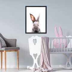 Mīlīgs zaķis sienas mākslas plakāts ar dzīvnieku plakāts bērnu istabas interjera dekors - 40 x 30 cm cena un informācija | Dekoratīvās uzlīmes | 220.lv