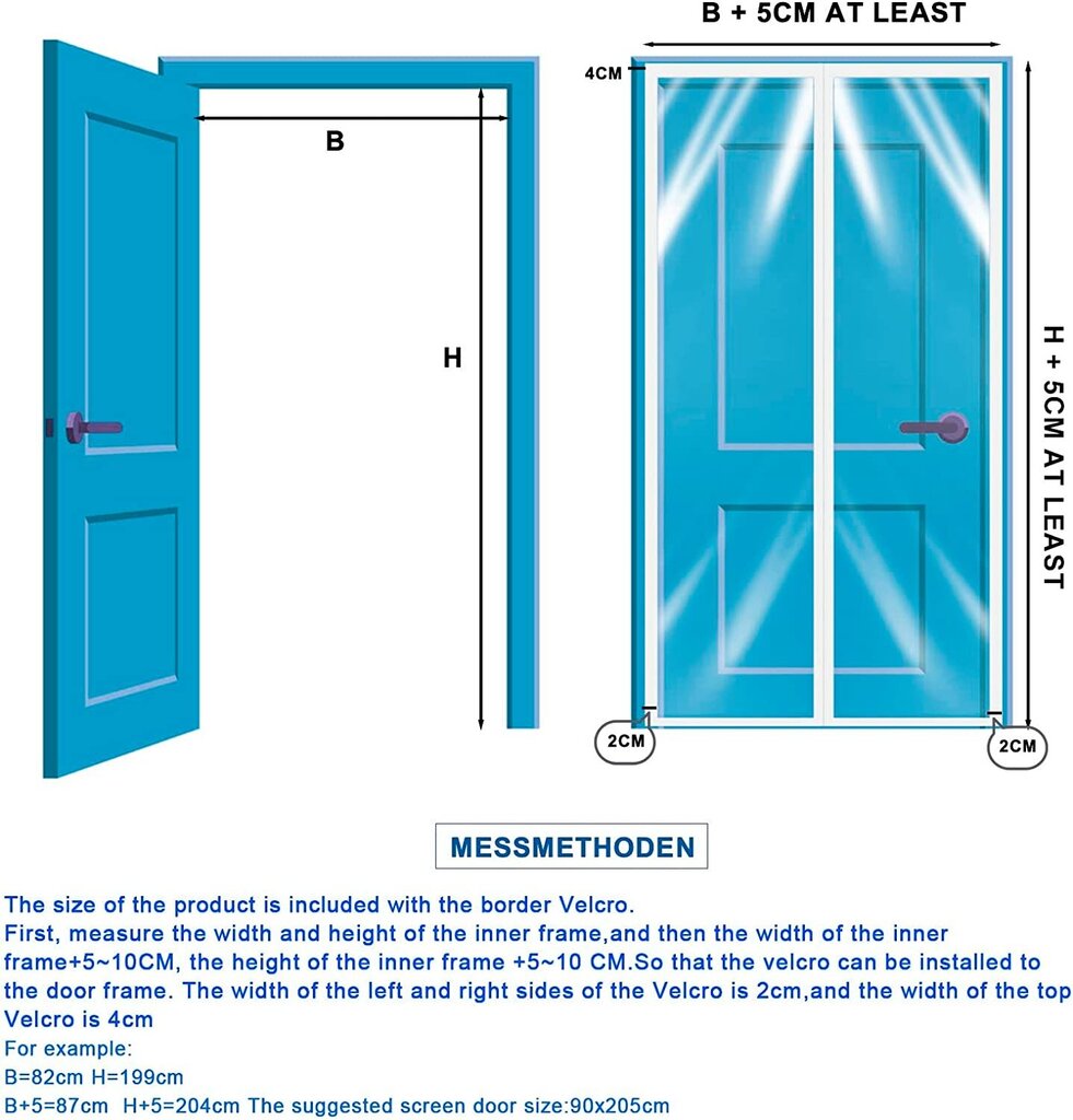 Meet Beauty magnētiskā termoplēve durvīm, moskītu plēve, 85 x 205 cm, caurspīdīga cena un informācija | Moskītu tīkli | 220.lv