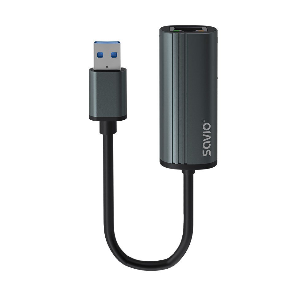 Adapteris Savio USB-A 3.1 Gen 1 - RJ-45 Gigabit Ethernet cena un informācija | Adapteri un USB centrmezgli | 220.lv