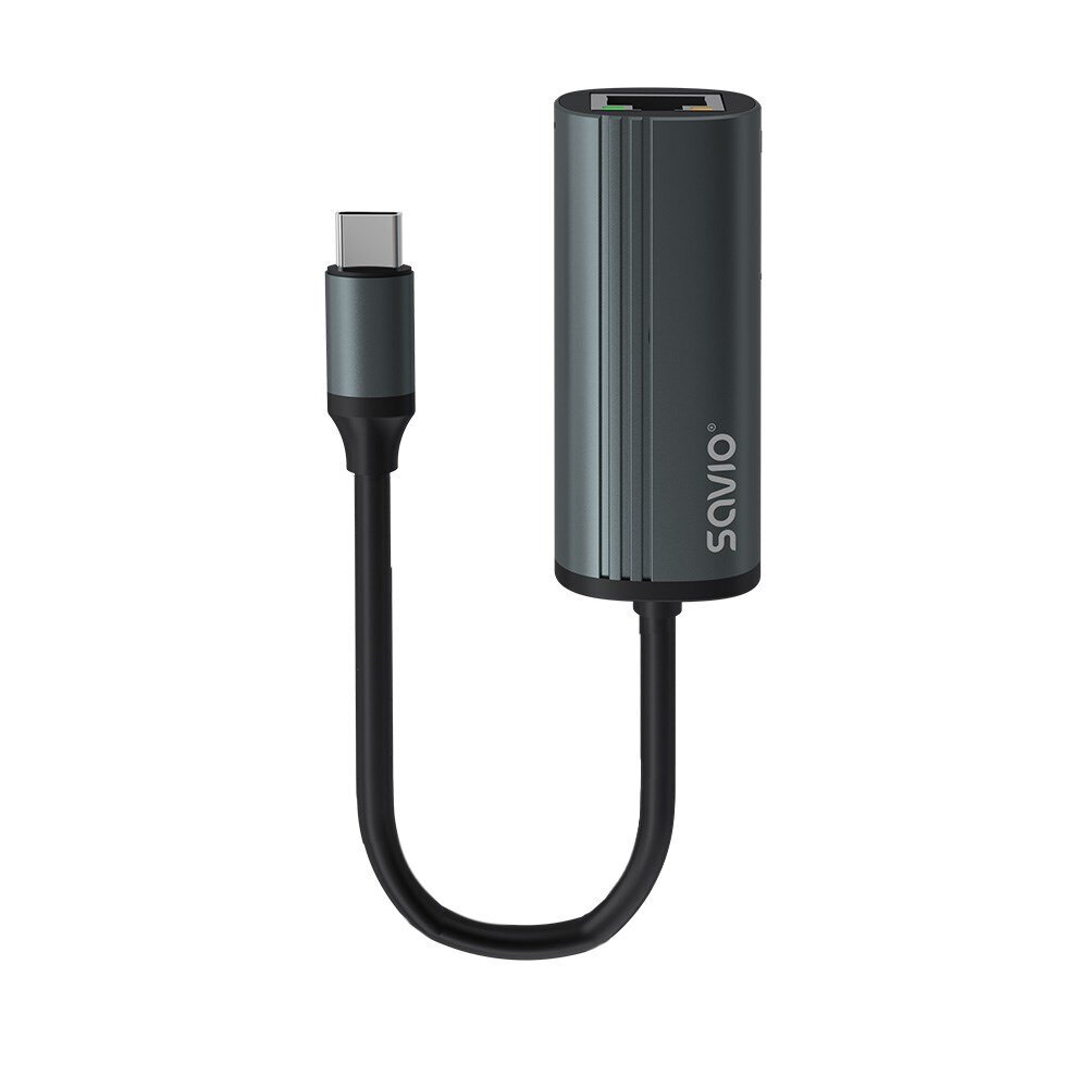 Adapteris Savio USB-C 3.1 Gen 1 - RJ-45 Gigabit Ethernet cena un informācija | Adapteri un USB centrmezgli | 220.lv