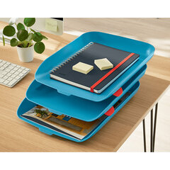 Set of organiser trays Leitz Cosy Zils A4 polistirols 3 gb. (27,4 x 12 x 45,6 cm) cena un informācija | Kancelejas preces | 220.lv