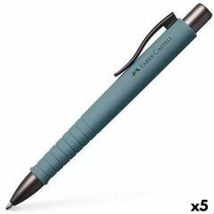 Ручка Faber-Castell Poly Ball XB, серый, 5 штук цена и информация | Письменные принадлежности | 220.lv
