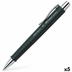 Ручка Faber-Castell Poly Ball XB, чёрная, 5 шт. цена и информация | Письменные принадлежности | 220.lv