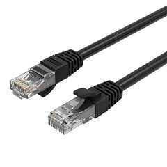 Orico RJ45 Cat.6 Round Ethernet Network Cable 2m (Black) cena un informācija | Kabeļi un vadi | 220.lv